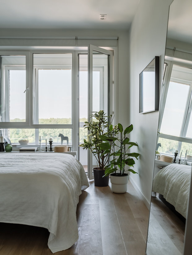 Фотография: Спальня в стиле Скандинавский, Минимализм, Квартира, Проект недели, Москва, 3 комнаты, 60-90 метров, Елена Соренсен – фото на INMYROOM