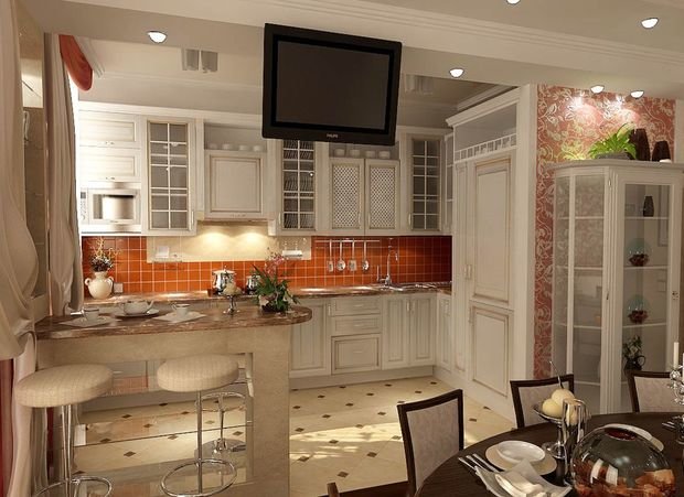 Фото из портфолио Кухня-столовая в классическом стиле – фотографии дизайна интерьеров на INMYROOM