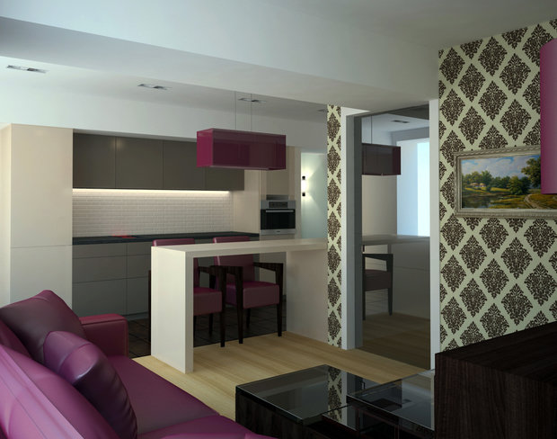 Фото из портфолио Интерьер 1-комнатной квартиры – фотографии дизайна интерьеров на INMYROOM