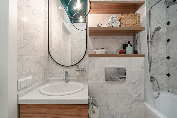 Фотография: Ванная в стиле Скандинавский, Современный, Квартира, Проект дня, 3 комнаты, 60-90 метров, Симферополь, Татьяна Петрова – фото на INMYROOM