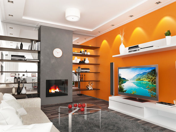 Фото из портфолио Дизайн гостиной с камином  – фотографии дизайна интерьеров на INMYROOM