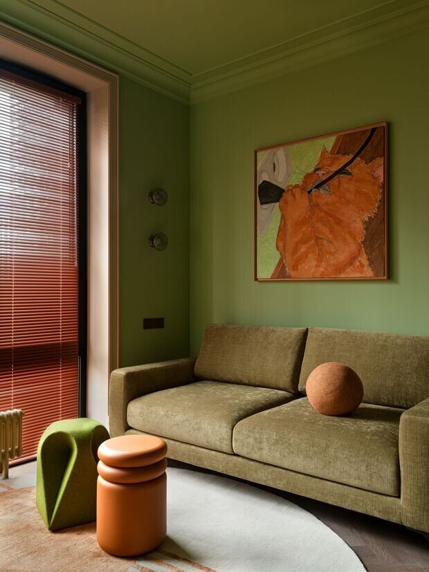 Фотография: Гостиная в стиле Современный, Квартира, Проект дня, Москва, Монолитный дом, 3 комнаты, 60-90 метров, фото интерьера, дизайн интерьера фото, ЖК «Событие», Анастасии Василица – фото на INMYROOM