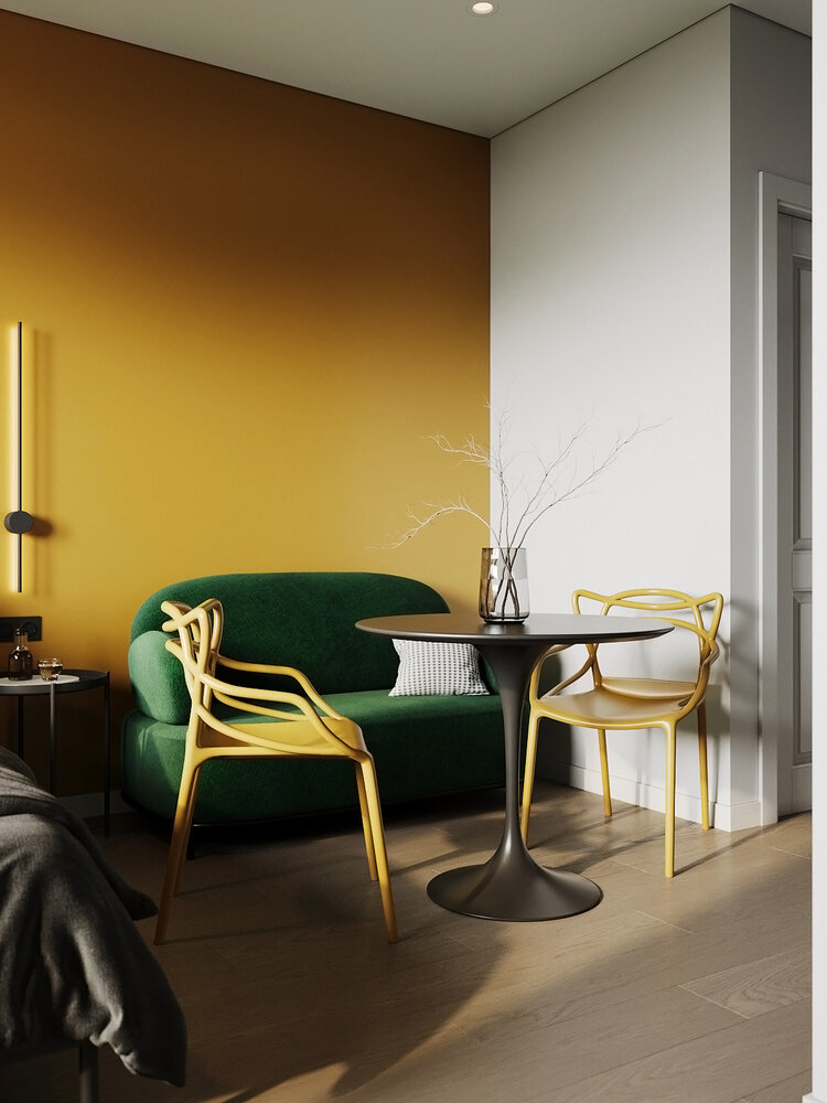 Фотография: Кухня и столовая в стиле Современный, Малогабаритная квартира, Квартира, Студия, Проект дня, Челябинск, до 40 метров, Студия Кель, Елена Кель – фото на INMYROOM Фотография: Кухня и столовая в стиле Современный, Малогабаритная квартира, Квартира, Студия, Проект дня, Челябинск, до 40 метров, Студия Кель, Елена Кель – фото на INMYROOM