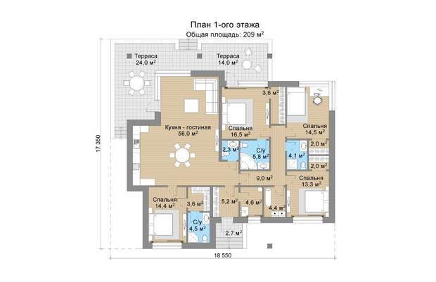 Фото из портфолио Лахти_209 кв.м. – фотографии дизайна интерьеров на INMYROOM