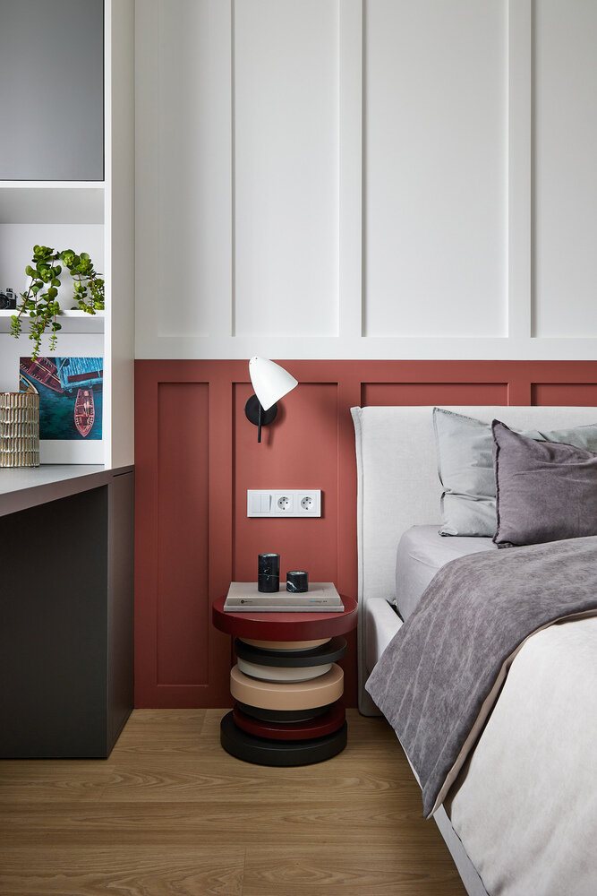 Фотография: Спальня в стиле Современный, Малогабаритная квартира, Проект недели, Хрущевка, 2 комнаты, 40-60 метров – фото на INMYROOM Фотография: Спальня в стиле Современный, Малогабаритная квартира, Проект недели, Хрущевка, 2 комнаты, 40-60 метров – фото на INMYROOM