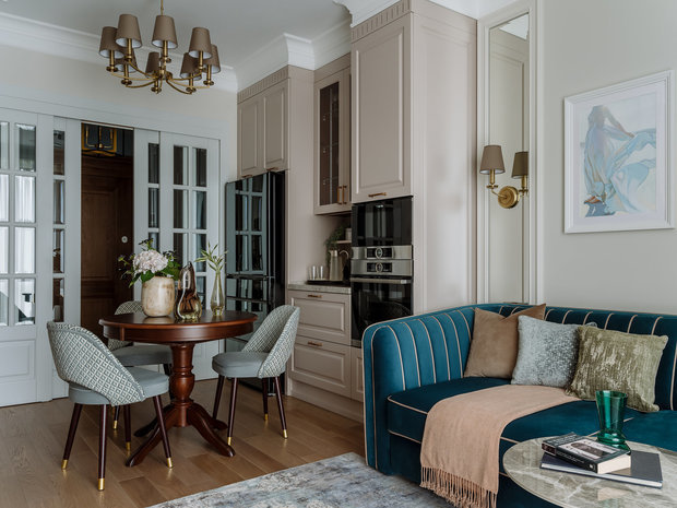 Фотография: Кухня и столовая в стиле Классический, Современный, Квартира, Проект дня, Москва, 3 комнаты, 60-90 метров, Наталья Широкорад – фото на INMYROOM