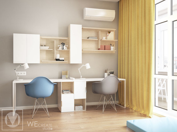 Фото из портфолио Светлая квартира с яркими акцентами – фотографии дизайна интерьеров на INMYROOM