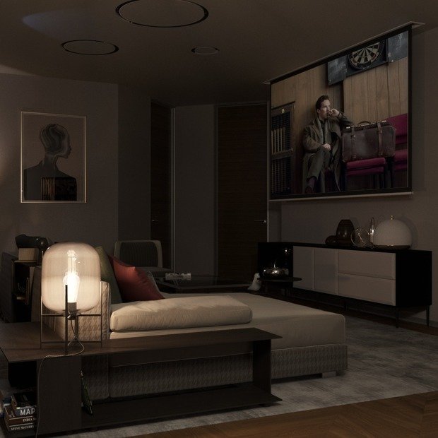 Визуализация интерьера спальни в современном стиле