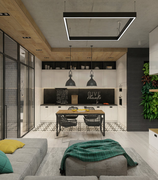 Фото из портфолио Лофт для молодой пары. – фотографии дизайна интерьеров на INMYROOM