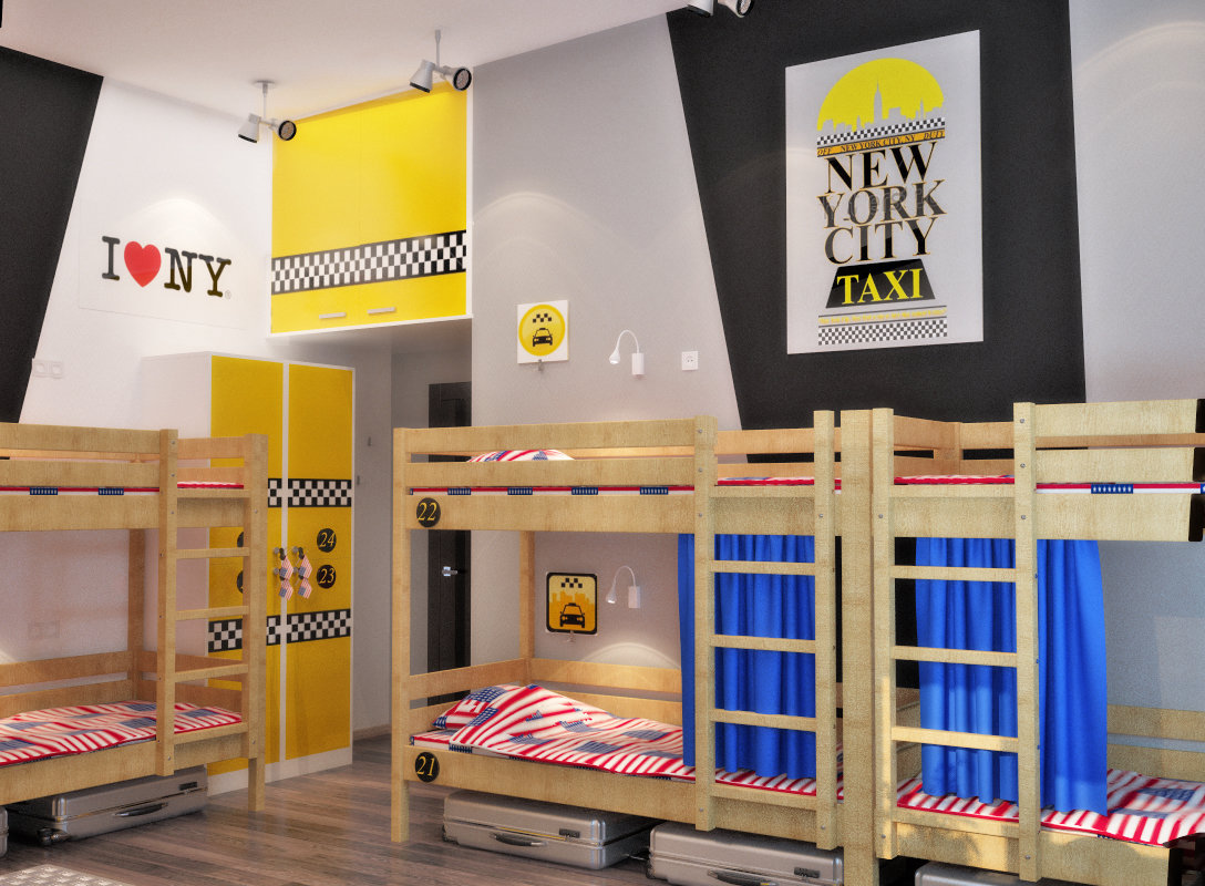 Фото из портфолио Свежий интерьер для хостела - 3 идеи от Design Ideas Crimea – фотографии дизайна интерьеров на INMYROOM Фото из портфолио Свежий интерьер для хостела - 3 идеи от Design Ideas Crimea – фотографии дизайна интерьеров на INMYROOM