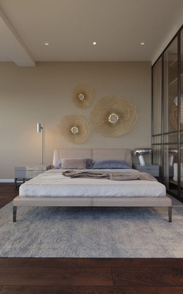 Фотография: Спальня в стиле Минимализм, Современный, Квартира, Проект недели, Санкт-Петербург, 4 и больше, Более 90 метров, Odo Studio – фото на INMYROOM