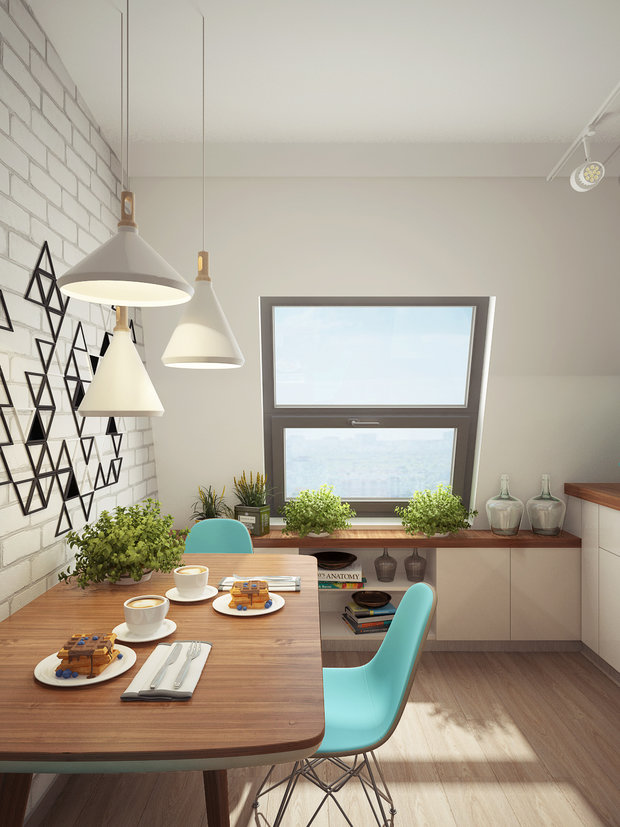 Фото из портфолио Светлая кухня в скандинавском стиле – фотографии дизайна интерьеров на INMYROOM