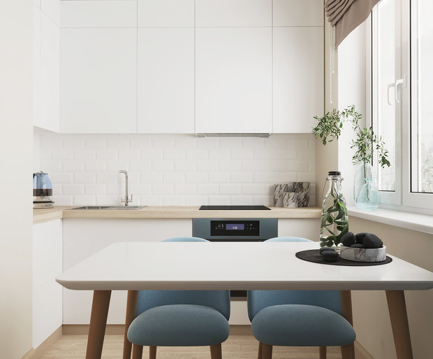 Фото из портфолио Проект однокомнатной квартиры – фотографии дизайна интерьеров на INMYROOM