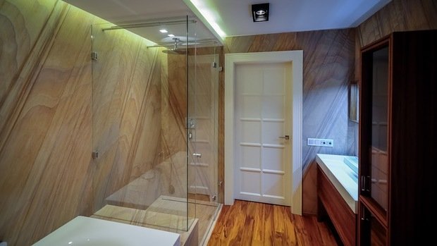 Фотография: Ванная в стиле Лофт, Современный, Интерьер комнат, Эко, Ванна – фото на INMYROOM