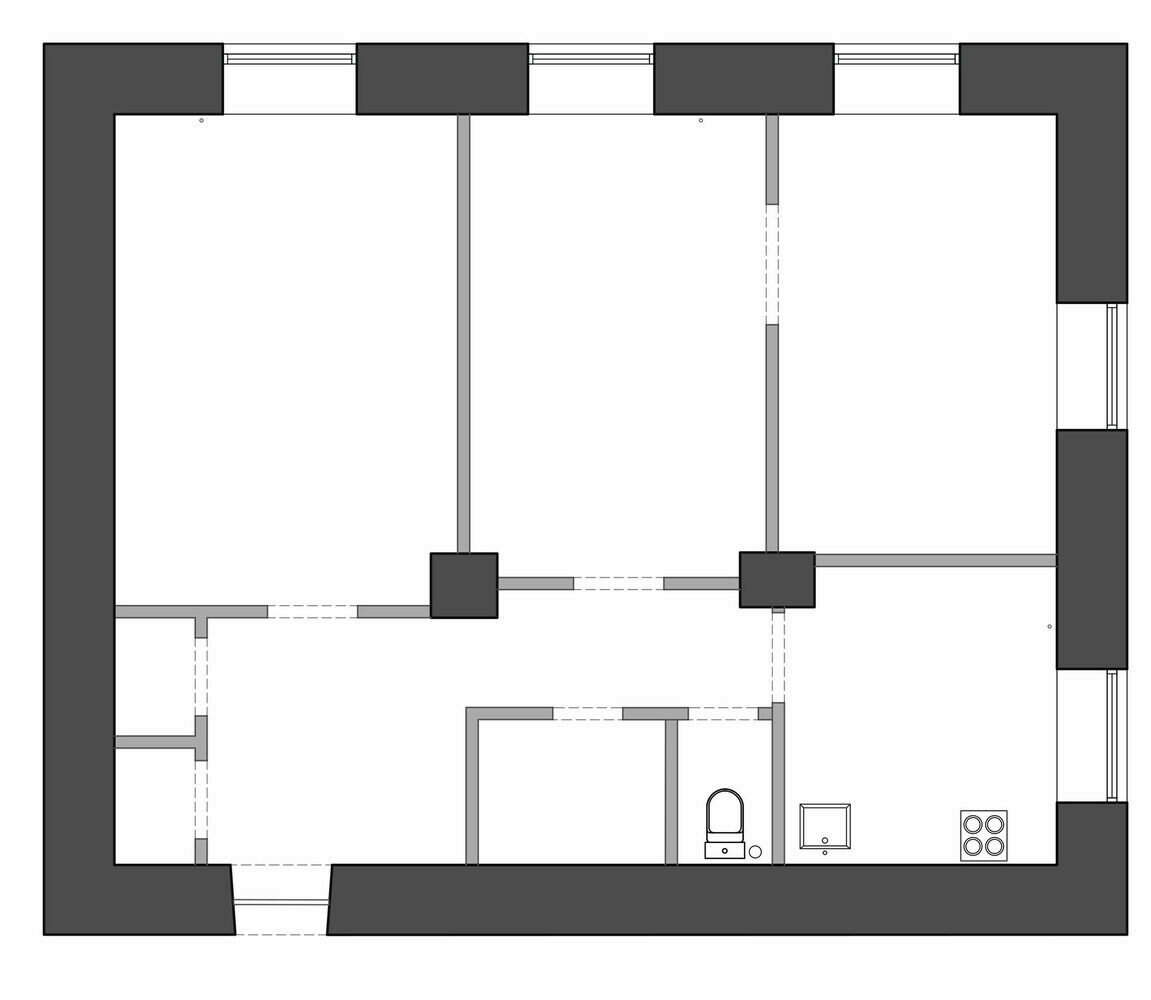 Фотография: Планировки в стиле , Лофт, Квартира, Студия, Проект дня, Томск, Сталинка, Кирпичный дом, 60-90 метров, Екатерина Янченко – фото на INMYROOM Фотография: Планировки в стиле , Лофт, Квартира, Студия, Проект дня, Томск, Сталинка, Кирпичный дом, 60-90 метров, Екатерина Янченко – фото на INMYROOM
