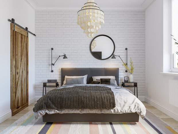 Фотография: Спальня в стиле Скандинавский, Современный, Квартира, Проект недели, Москва, 3 комнаты, Более 90 метров, Наталия Васильева – фото на INMYROOM