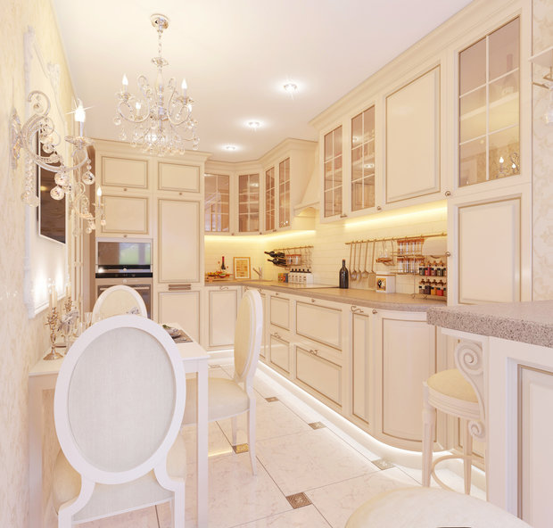 Фото из портфолио Яркая неоклассика в 3-х комнатной квартире – фотографии дизайна интерьеров на INMYROOM