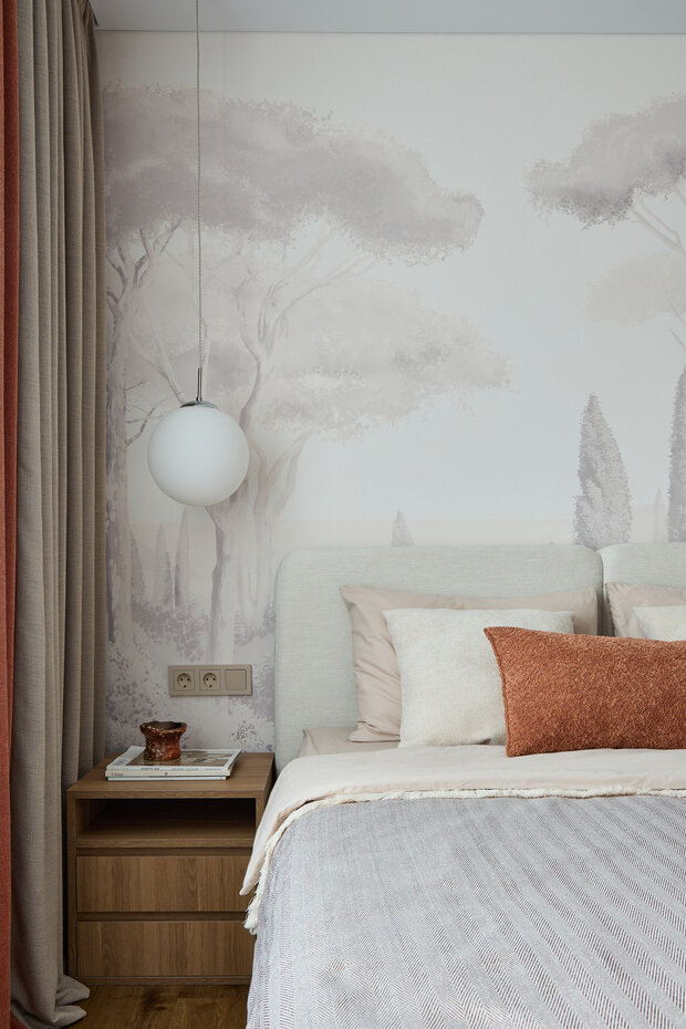 Фотография: Спальня в стиле Современный, Джапанди, Малогабаритная квартира, Квартира, Проект дня, Беларусь, Панельный дом, 1 комната, 40-60 метров, Жодино, Мария Назарова – фото на INMYROOM