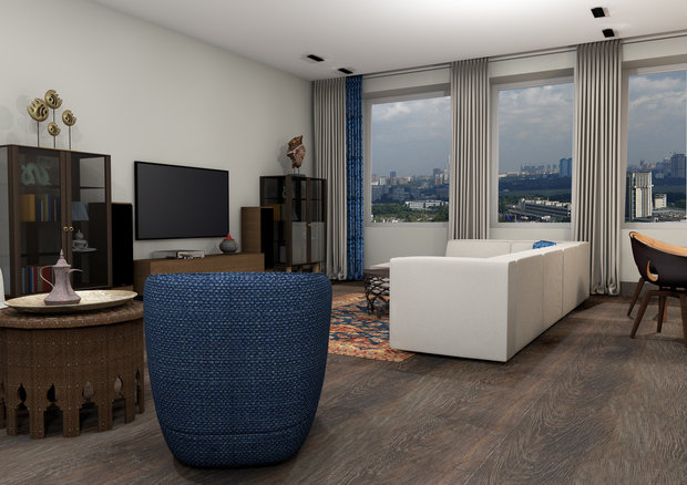 Фото из портфолио Квартира с этническими мотивами – фотографии дизайна интерьеров на INMYROOM