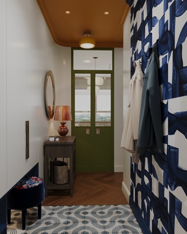 Фотография: Прихожая в стиле Современный, Эклектика, Квартира, Проект дня, Москва, 3 комнаты, 60-90 метров, Анастасия Струве – фото на INMYROOM