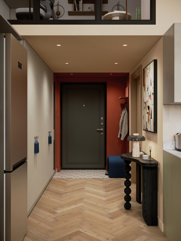 Фотография: Прихожая в стиле Современный, Квартира, Проект дня, Московская область, Ирина Собыленская, 4 и больше, 60-90 метров, эклектичный с элементами этники и современного дизайна – фото на INMYROOM
