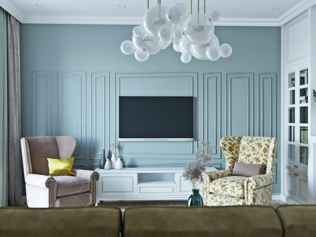 Фотография: Гостиная в стиле Классический, Современный, Проект недели, Московская область, Таунхаус, 4 и больше, Более 90 метров, Маргарита Зенова, Мария Ничипоренко – фото на INMYROOM