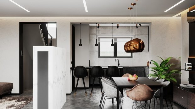 Фото из портфолио Жилой дом в Москве 240 m2 – фотографии дизайна интерьеров на INMYROOM