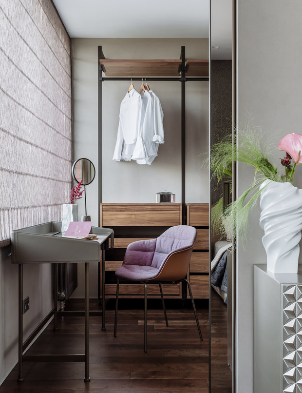 Фотография: Гардеробная в стиле Современный, Квартира, Проект недели, Москва, 4 и больше, Более 90 метров, Нина Шуберт – фото на INMYROOM