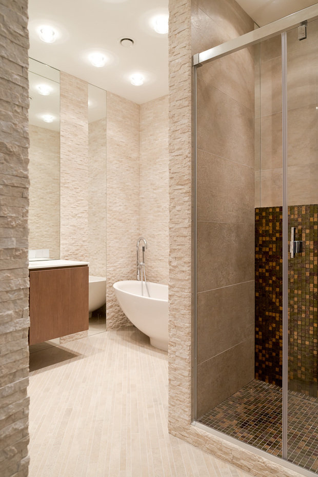 Фотография: Ванная в стиле Минимализм, Эко, Классический, Квартира, Проект недели, Москва, Бежевый – фото на INMYROOM