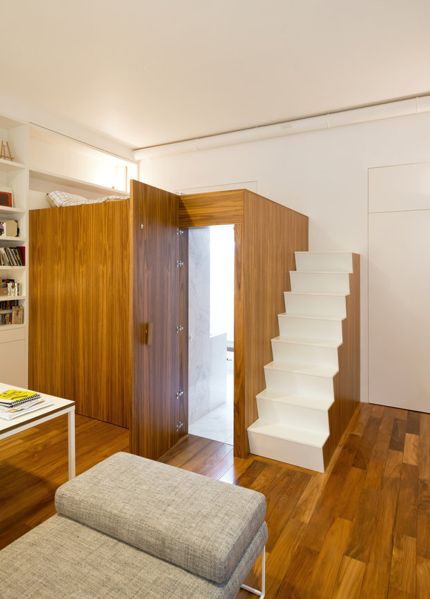 Фотография: Мебель и свет в стиле Скандинавский, Современный, Малогабаритная квартира, Квартира, Дома и квартиры, Минимализм, Переделка – фото на INMYROOM