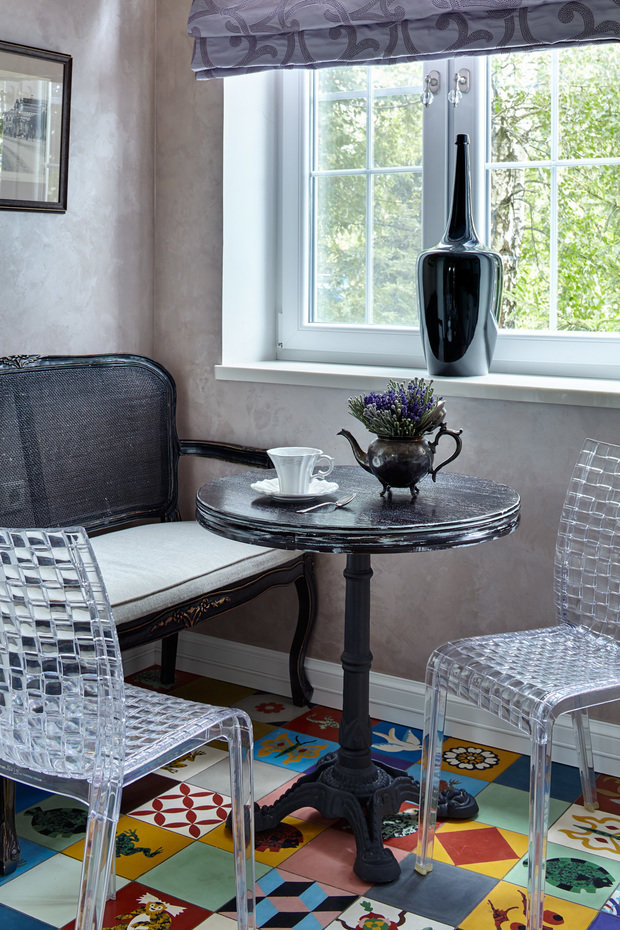 Фотография: Кухня и столовая в стиле Прованс и Кантри, Эклектика, Дом, Проект дня, Дача, Дом и дача, дом из бруса, Калужская область, 4 и больше, Более 90 метров, Нина Биркадзе, Дина Косточка, Малоярославец – фото на INMYROOM