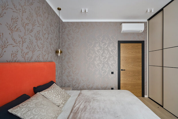 Фотография: Спальня в стиле Современный, Квартира, Проект дня, Москва, 1 комната, 40-60 метров, минимализм, современный, Мария Куймазова – фото на INMYROOM