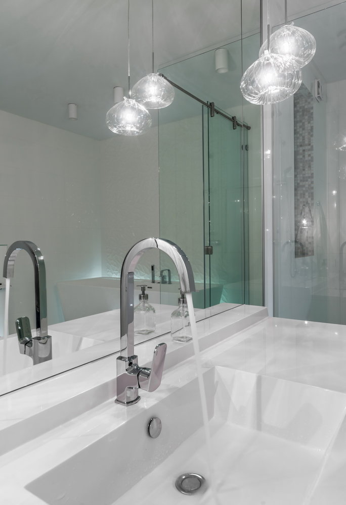 Фотография: Ванная в стиле Современный, Квартира, Проект дня, Санкт-Петербург, новостройка, Монолитный дом, Арина Волкова, Андрей Белимов-Гущин, 2 комнаты, Более 90 метров – фото на INMYROOM Фотография: Ванная в стиле Современный, Квартира, Проект дня, Санкт-Петербург, новостройка, Монолитный дом, Арина Волкова, Андрей Белимов-Гущин, 2 комнаты, Более 90 метров – фото на INMYROOM