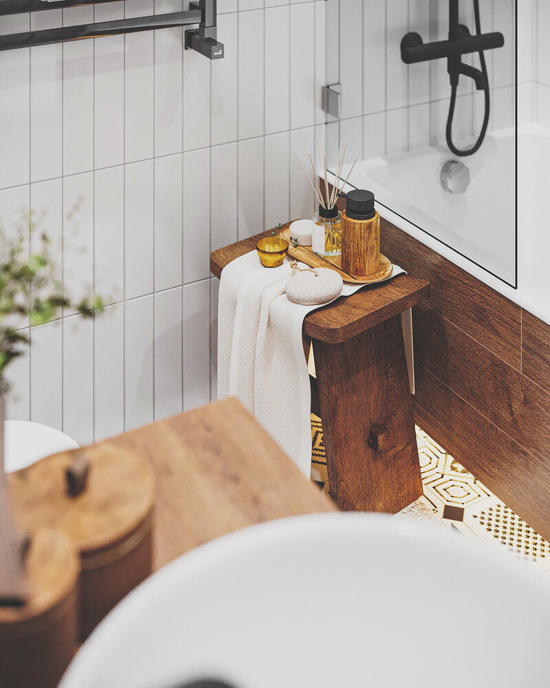 Фотография: Ванная в стиле Скандинавский, Современный, Эклектика, Бохо, Квартира, Проект недели, Москва, 3 комнаты, 60-90 метров, KSInteriors – фото на INMYROOM