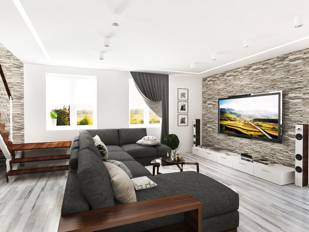 Фото из портфолио Коттедж в Подмосковье. Гостиная – фотографии дизайна интерьеров на INMYROOM