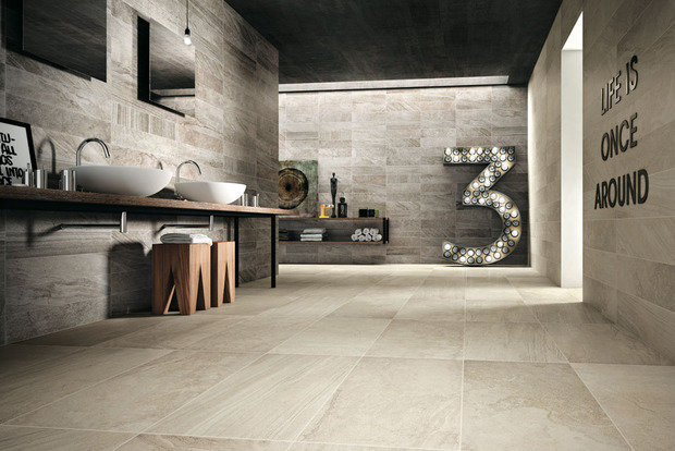 Фотография: Ванная в стиле Лофт, Декор интерьера, Декор дома, Плитка – фото на INMYROOM