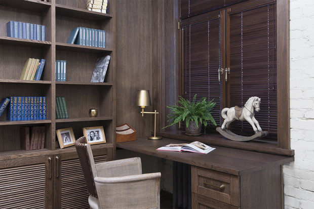 Фотография: Кабинет в стиле Прованс и Кантри, Лофт, Квартира, Проект недели, Москва, Дина Александрова, Сталинка, Анна Тимофеева, 3 комнаты, 60-90 метров – фото на INMYROOM