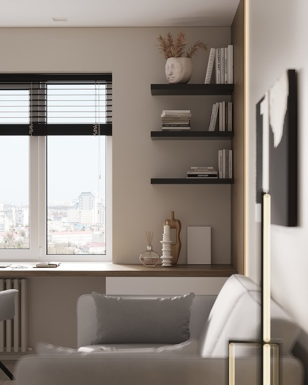 Фото из портфолио Современный интерьер в ЖК «Znak», Ижевск, 73 кв. м2 – фотографии дизайна интерьеров на INMYROOM