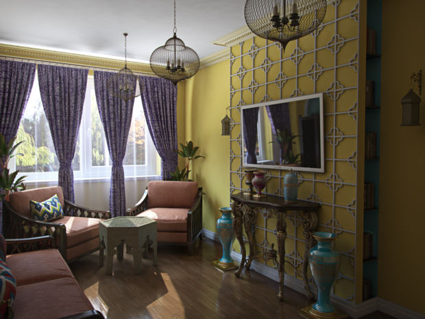 Фотография: Гостиная в стиле Восточный – фото на INMYROOM