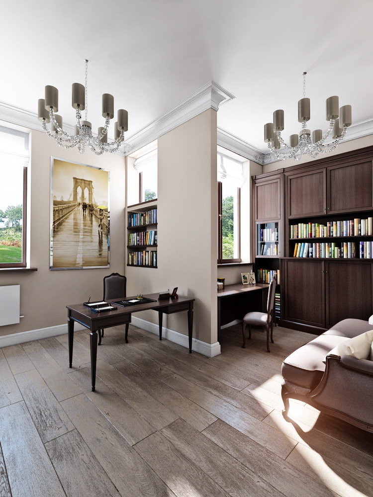 Фото из портфолио "Кабинет в английском стиле" – фотографии дизайна интерьеров на INMYROOM Фото из портфолио "Кабинет в английском стиле" – фотографии дизайна интерьеров на INMYROOM