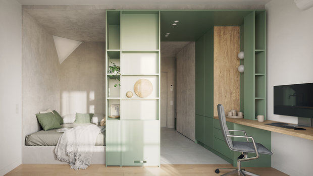 Фото из портфолио Квартира-студия в Санкт-Петербурге, 23,3 м2 – фотографии дизайна интерьеров на INMYROOM