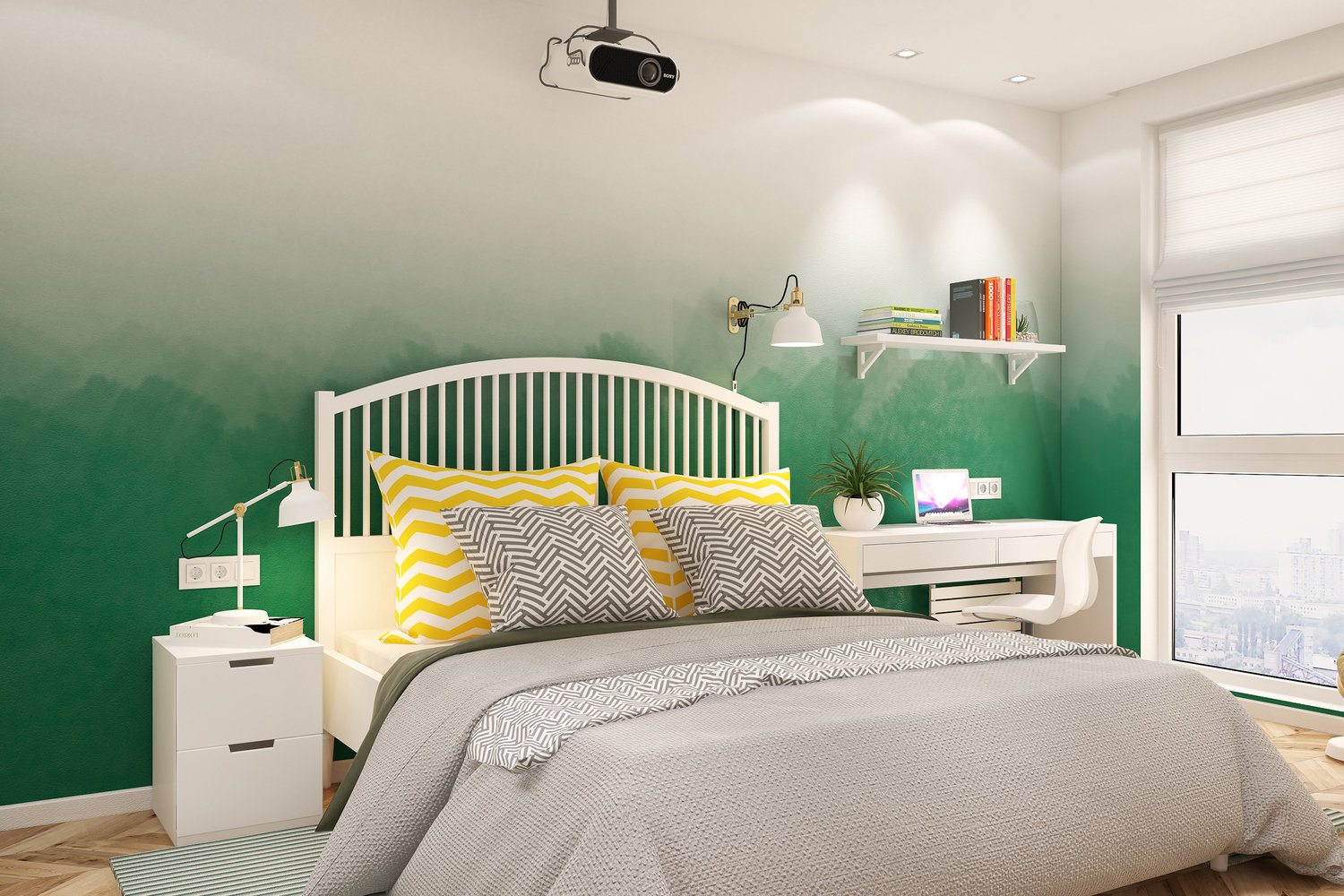 Фотография: Спальня в стиле Современный, Квартира, Проект недели, Эко, Беларусь, Минск, Блочный дом, 3 комнаты, 60-90 метров, Виктория Зазнова – фото на INMYROOM