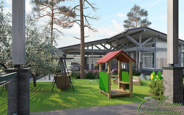 Фото из портфолио Загородный дом в стиле шале – фотографии дизайна интерьеров на INMYROOM