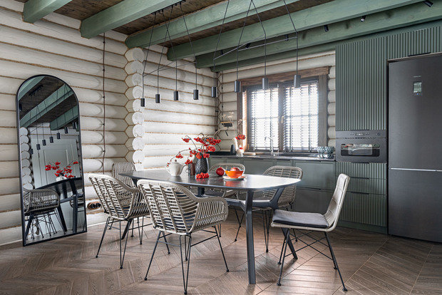 Фотография: Кухня и столовая в стиле Современный, Эклектика, Прованс и Кантри, Квартира, Проект недели, Казань, 1 комната, 40-60 метров, Альбина Мухаметшина – фото на INMYROOM