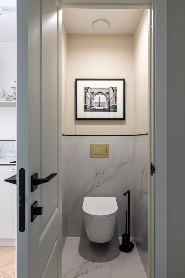 Фотография: Ванная в стиле Современный, Квартира, Проект дня, Москва, Кирпичный дом, 3 комнаты, 60-90 метров, Виктория Аз-Зари – фото на INMYROOM