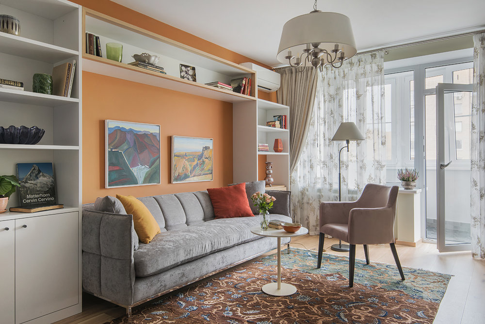 Фотография: Гостиная в стиле Современный, Прованс и Кантри, Квартира, Проект недели, Москва, 2 комнаты, 60-90 метров, Наталия Суслина – фото на INMYROOM Фотография: Гостиная в стиле Современный, Прованс и Кантри, Квартира, Проект недели, Москва, 2 комнаты, 60-90 метров, Наталия Суслина – фото на INMYROOM