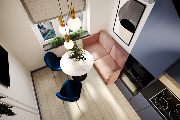 Фото из портфолио Квартира с синими акцентами – фотографии дизайна интерьеров на INMYROOM