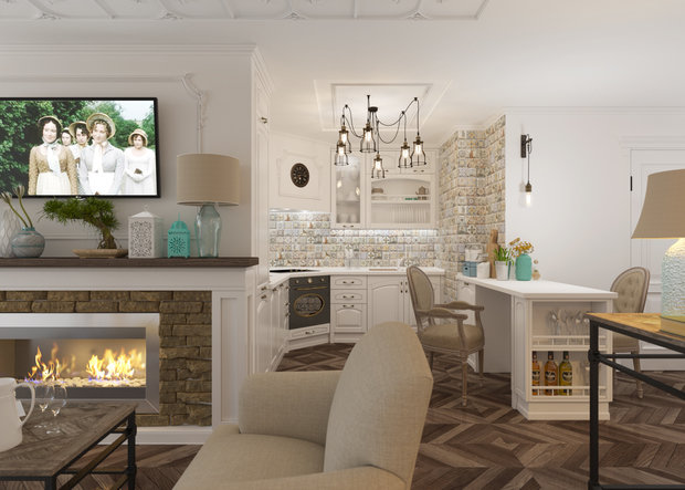 Фото из портфолио Винтажная классика.  – фотографии дизайна интерьеров на INMYROOM