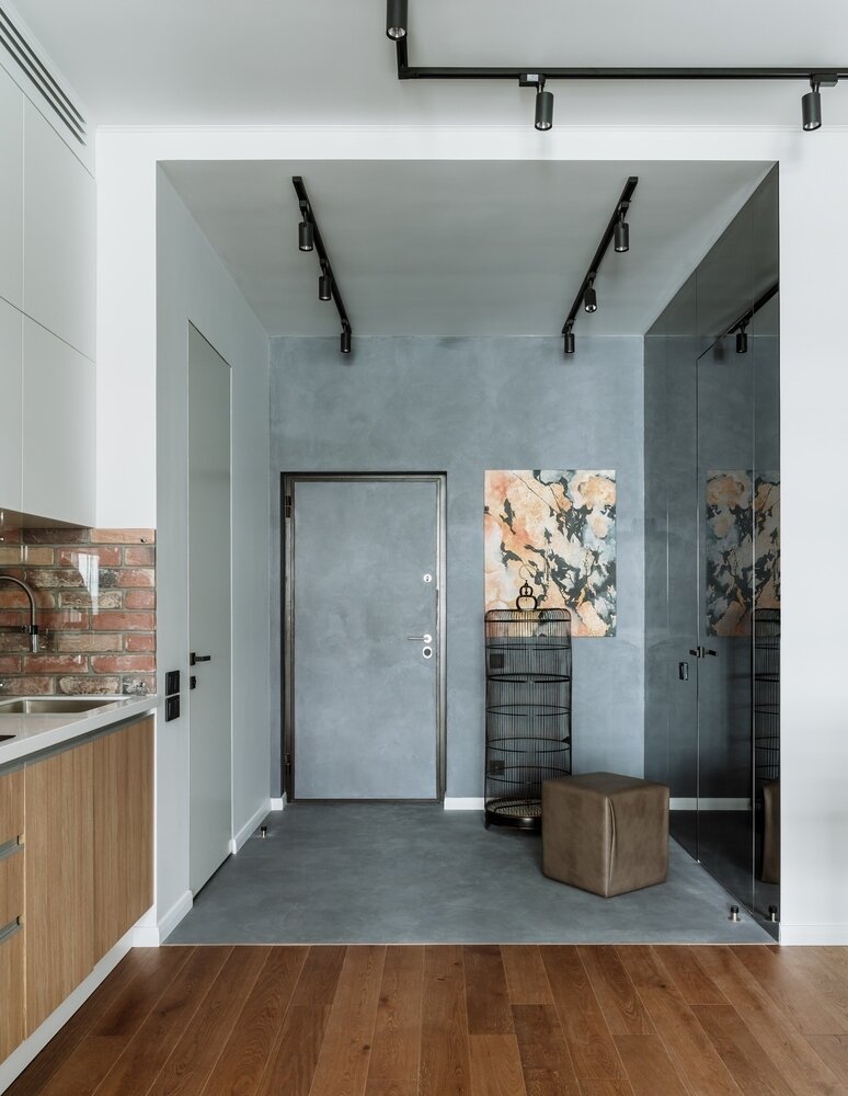 Фотография: Прихожая в стиле Современный, Квартира, Проект недели, Москва, Монолитный дом, 2 комнаты, 60-90 метров, Studio DA – фото на INMYROOM Фотография: Прихожая в стиле Современный, Квартира, Проект недели, Москва, Монолитный дом, 2 комнаты, 60-90 метров, Studio DA – фото на INMYROOM