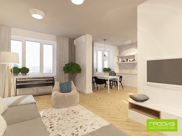 Фото из портфолио Диагонали – фотографии дизайна интерьеров на InMyRoom.ru